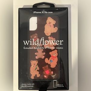 Original Wildflower Bear-y cute iPhone X/ XS phone case